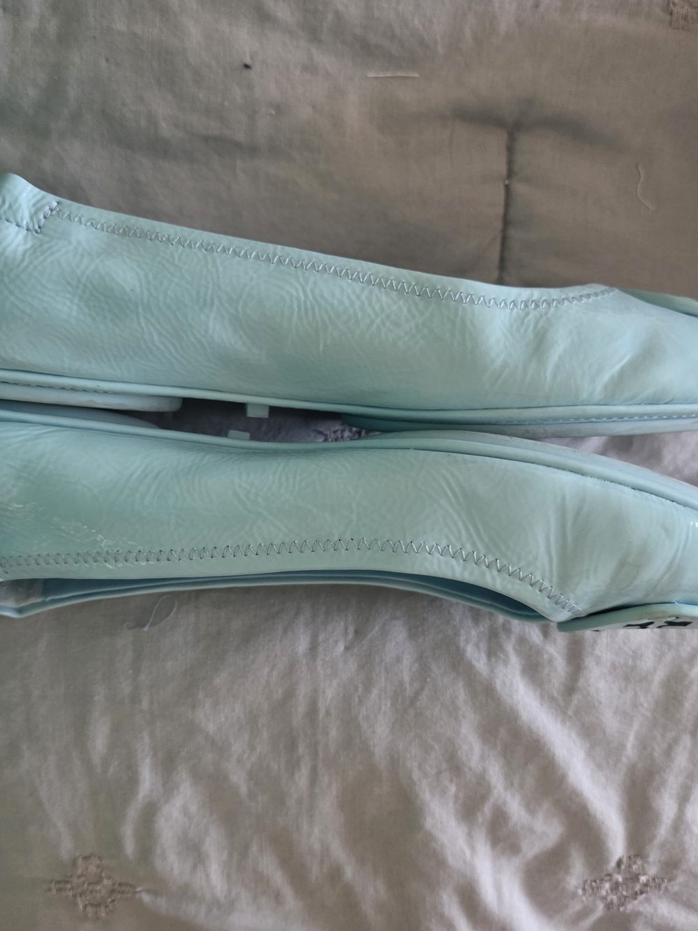 Tory Burch Light Blue Leather Ballet Flats - Picture 4 of 8